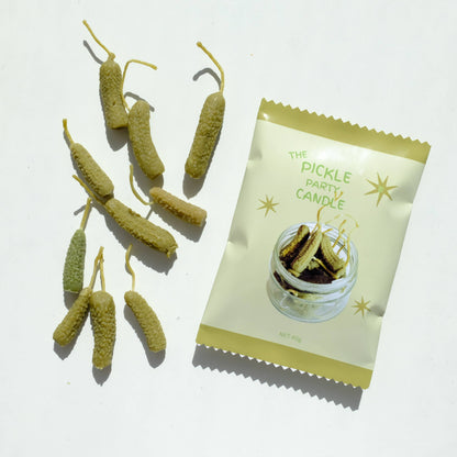 Pickle Beeswax Birthday Candles set f 10