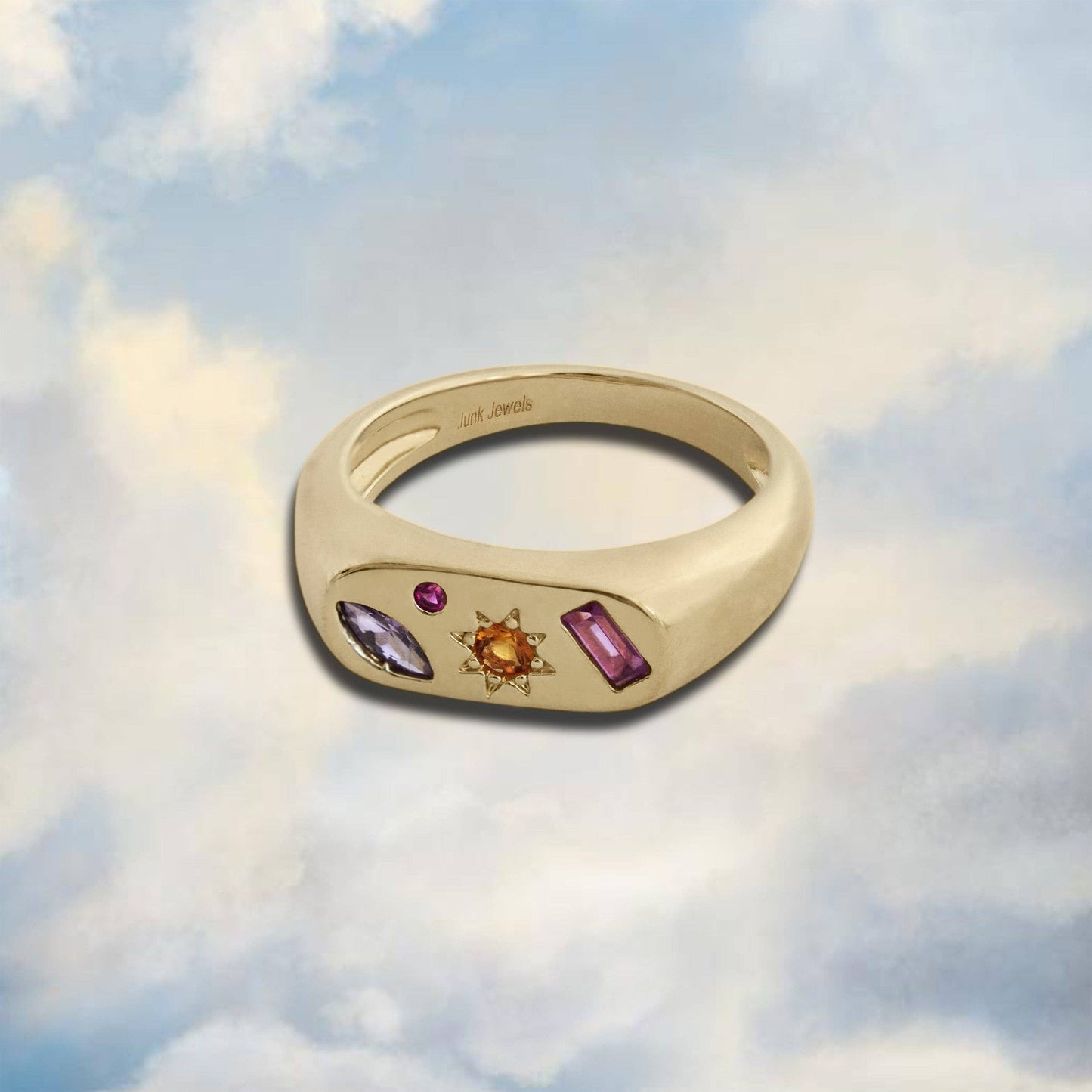 Kaleidoscope Gemstone Ring: Gold / Medium