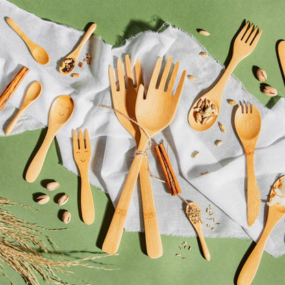 Bamboo Hands Salad Servers
