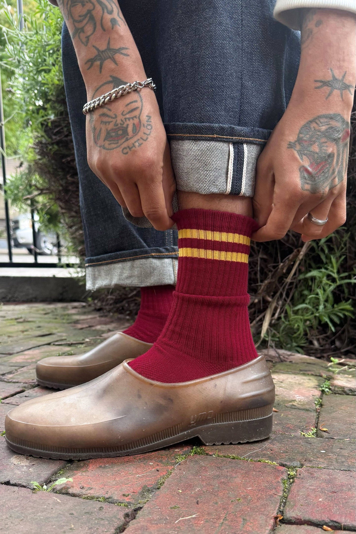 Extended Boyfriend Socks - Cardinal