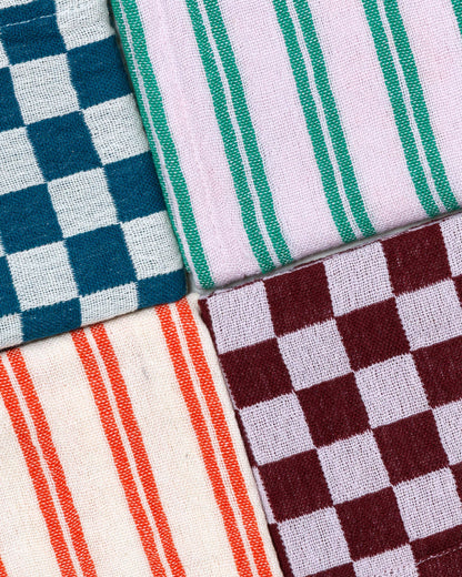 Cotton Hand Towel: Red Stripe
