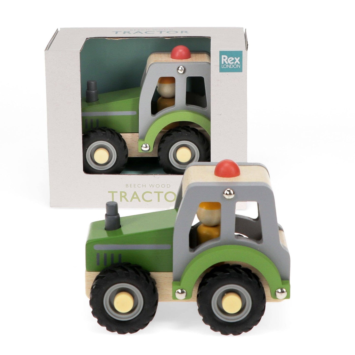 Wooden Push Along Vehicle Toy - Tractor