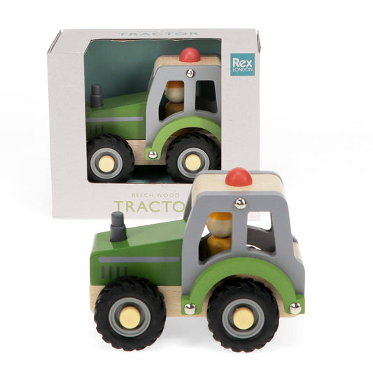 Wooden Push Along Vehicle Toy - Tractor