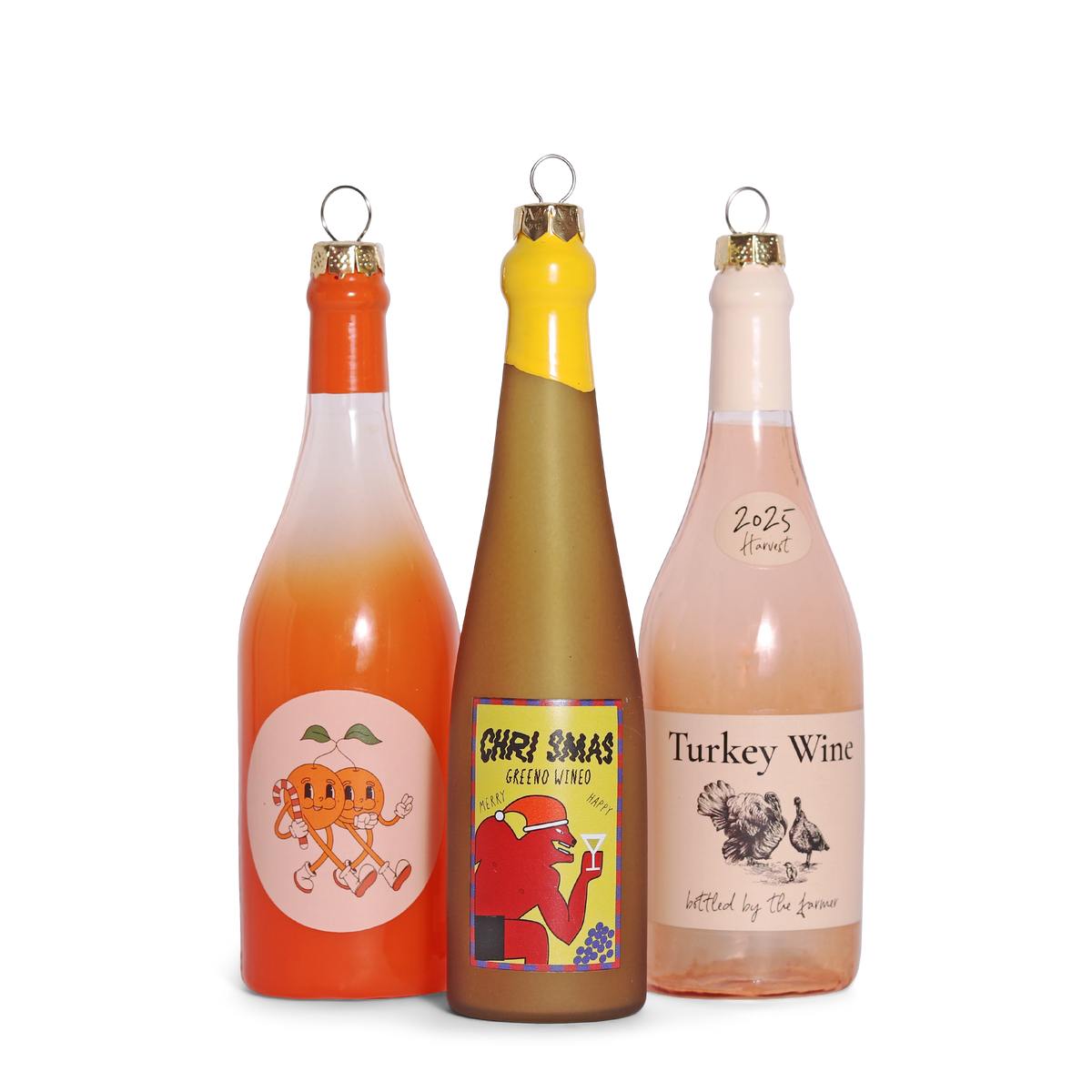 Chris Mas Wine Decoration, 12cm