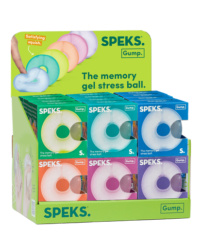 *New* Speks Loop Gump 48 Display Mix - The Memory Gel Stress Ring - 6cm