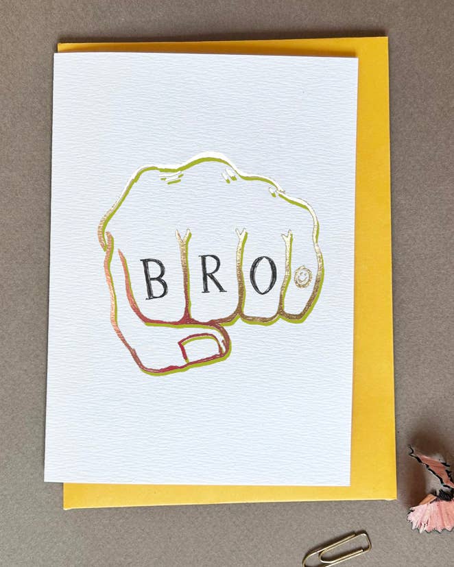 'Bro Fistbump' Greetings Card