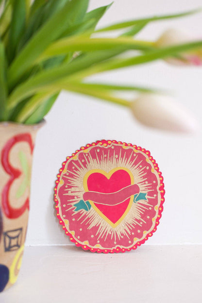 UK/EU: Ribbon Heart Greeting Card: C6