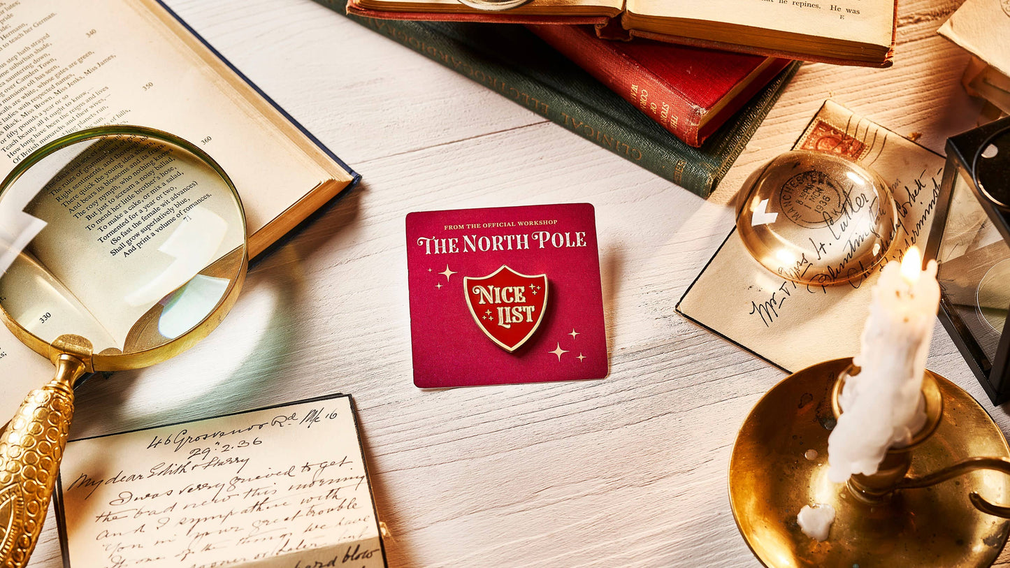 Nice List Badge Enamel Pin