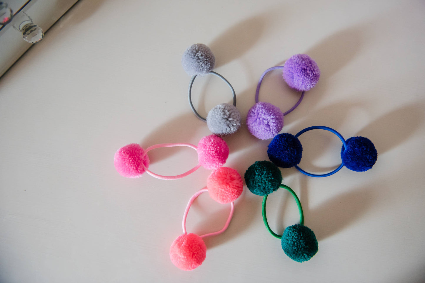 Blush Pink Double Pom Pom Hair Bobble
