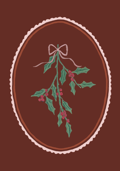 Holly Christmas card