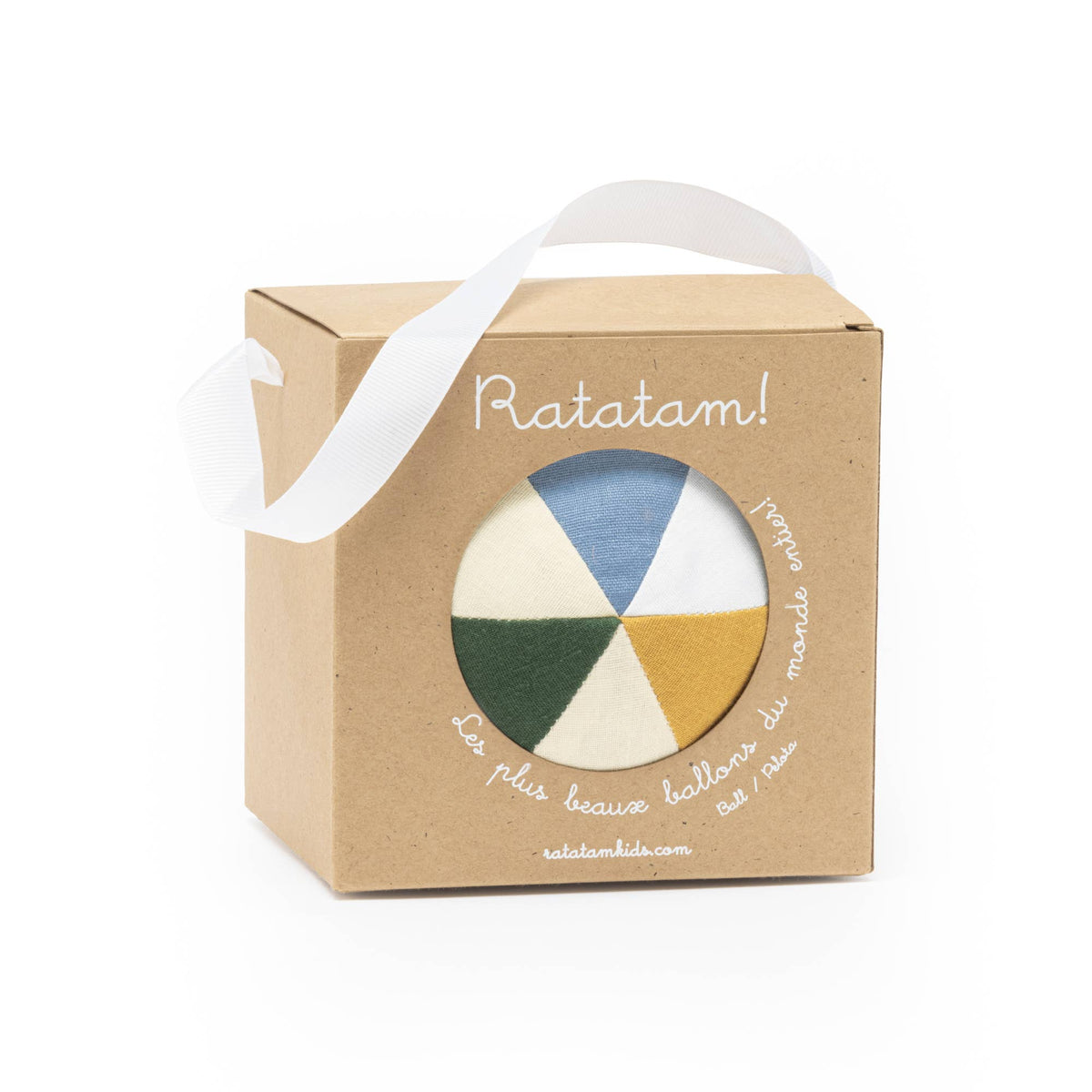 Baby fabric ball 10 cm mustard