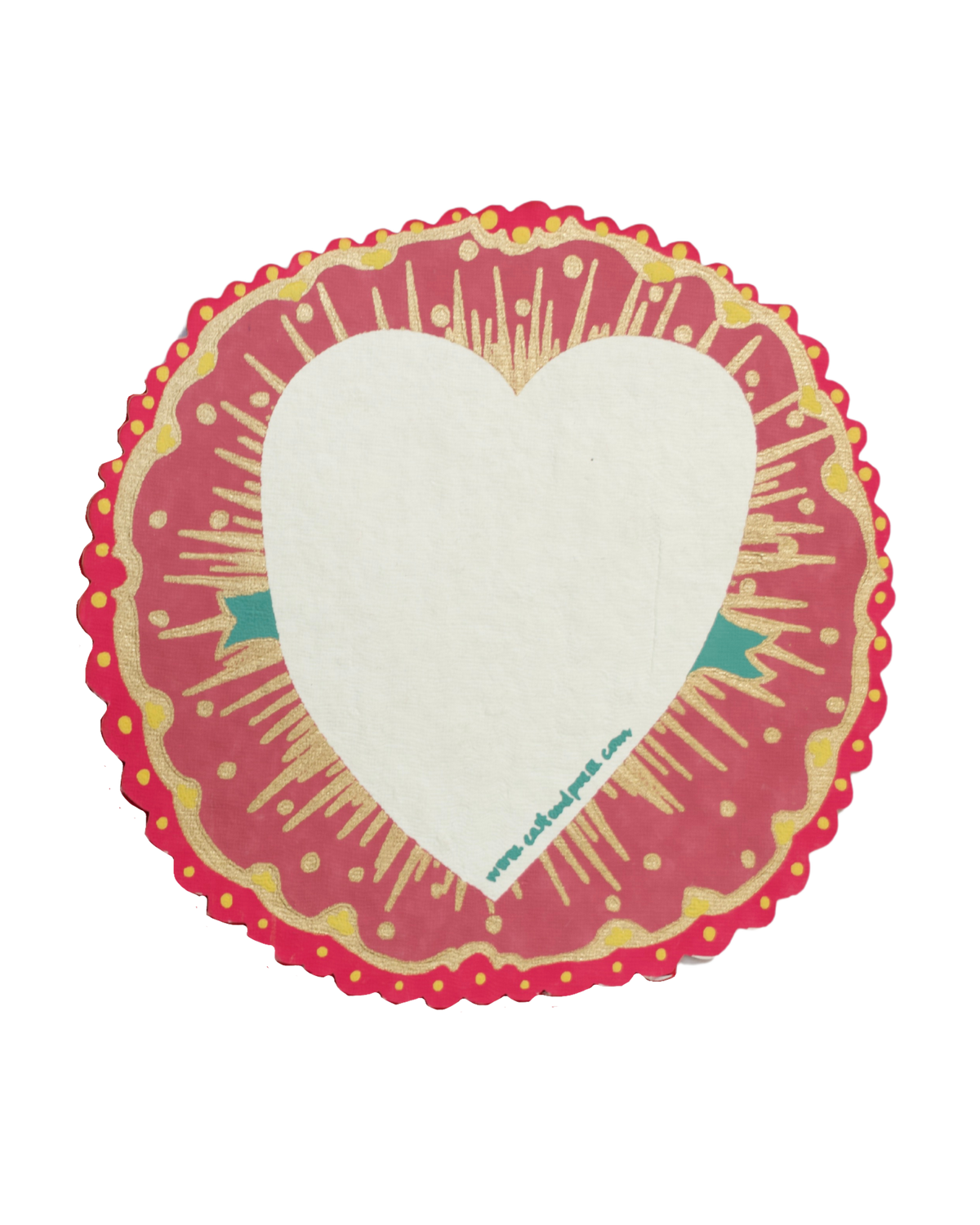 UK/EU: Ribbon Heart Greeting Card: C6