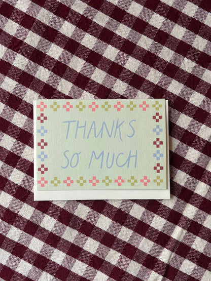 Folk Thanks mini card