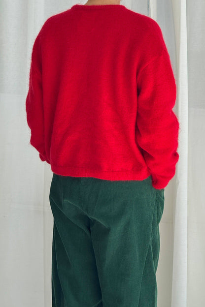 Leila Mohair Cardigan - Red