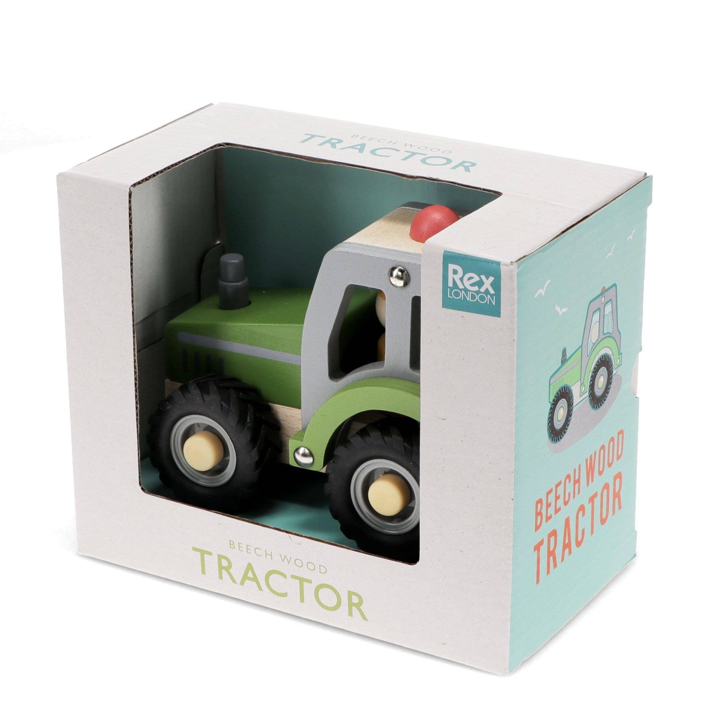 Wooden Push Along Vehicle Toy - Tractor