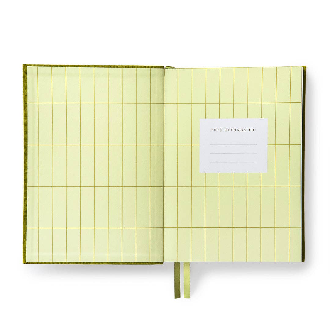 Olive Green Fabric Daily Planner (B6)