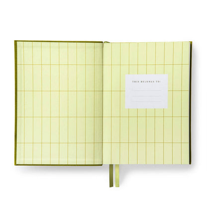 Olive Green Fabric Daily Planner (B6)