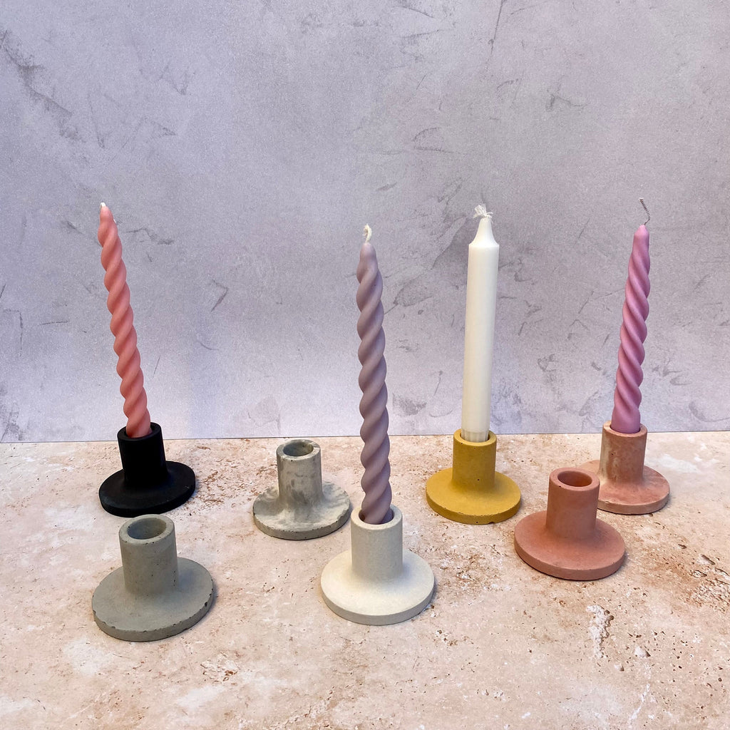 Concretely Co Tall Candle Holder