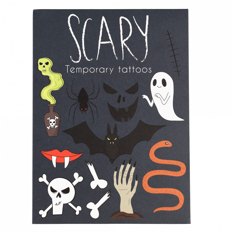 Scary- Temporary Tattoos: 2 Sheets