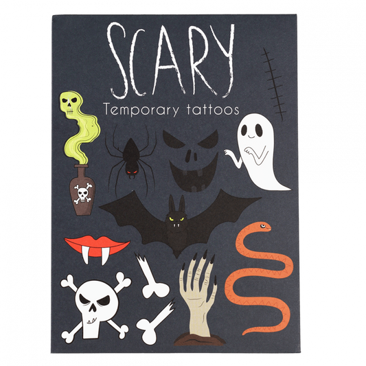 Scary- Temporary Tattoos: 2 Sheets