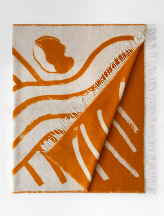 Sofia Wool Blanket - Orange