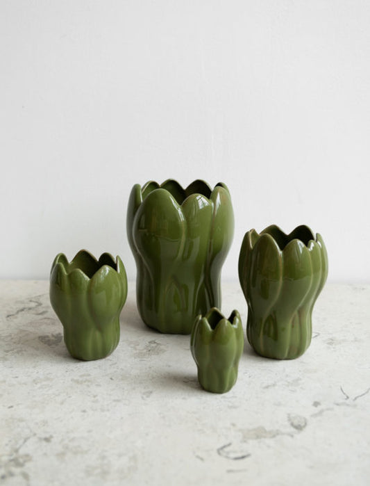 Krokus Vase - Medium Green