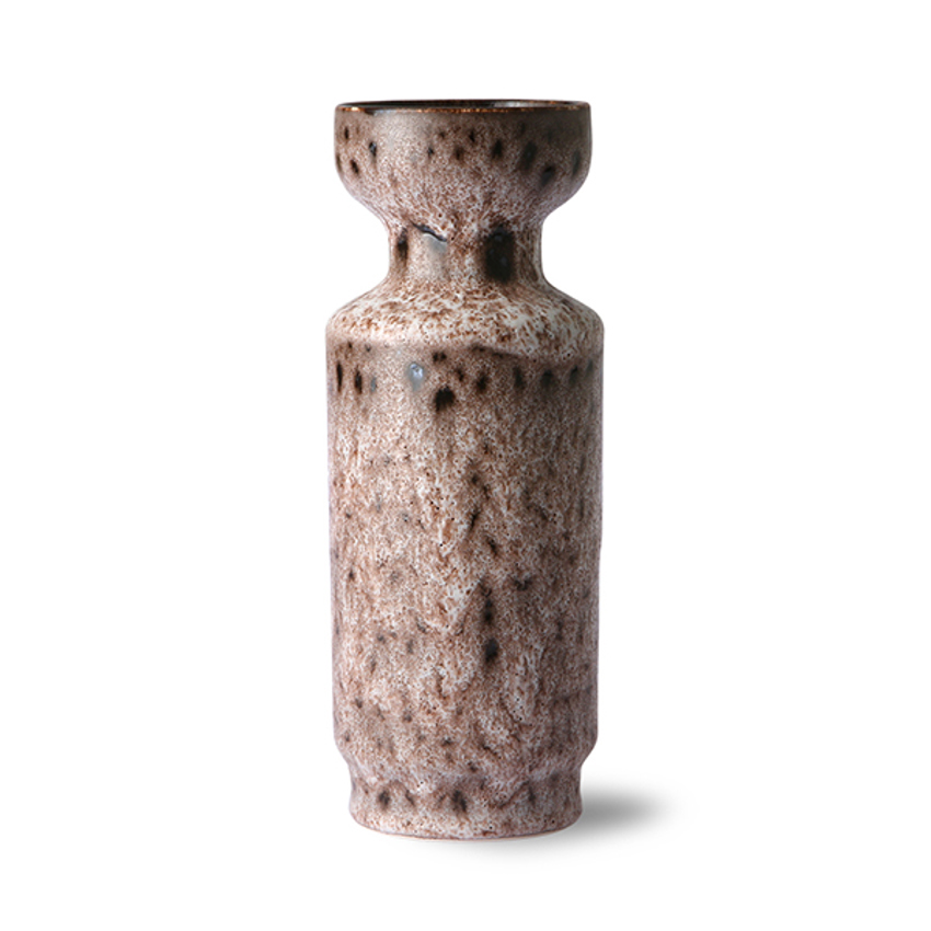 HKliving Ceramic Retro Vase Lava Brown