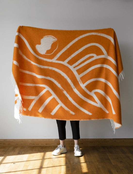 Sofia Wool Blanket - Orange