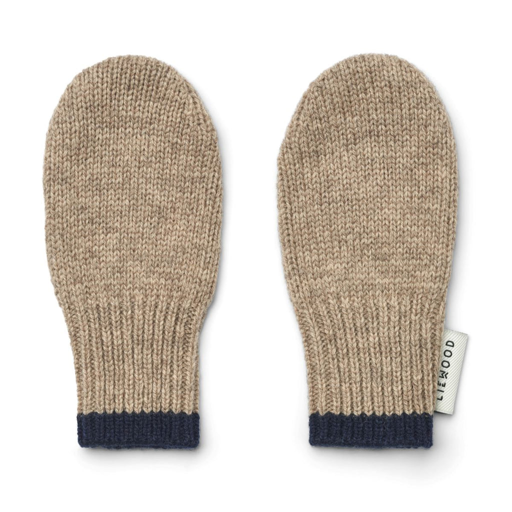 Liewood Pipi Mittens Oat/ Navy