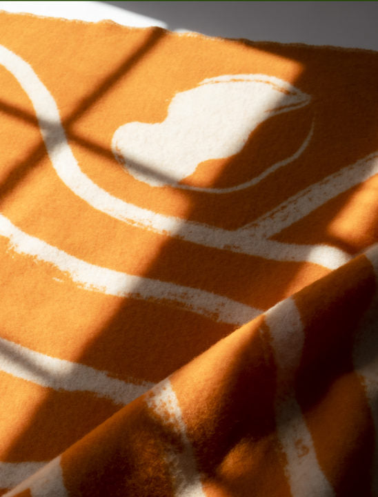 Sofia Wool Blanket - Orange