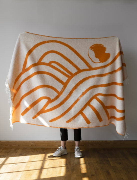 Sofia Wool Blanket - Orange
