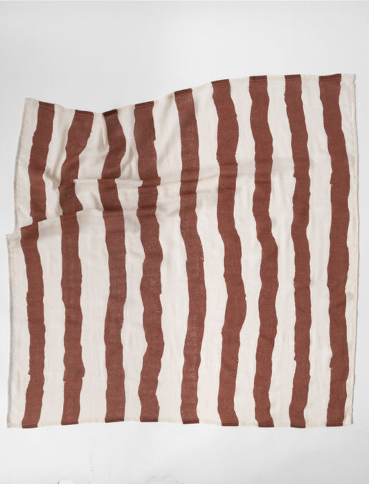 Rand Muslin Blanket - Terracotta