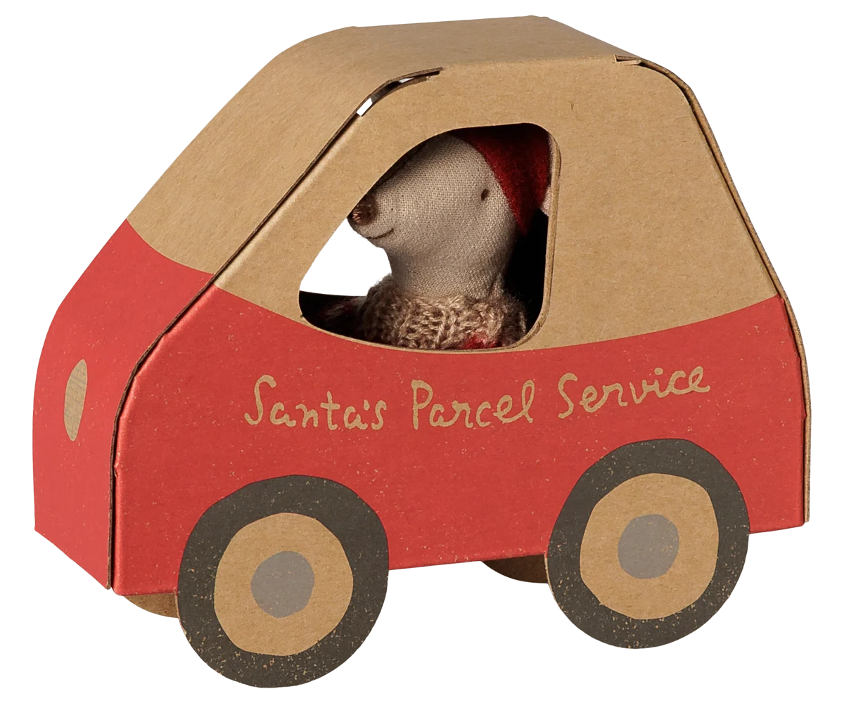 Christmas Mouse Little Sister In Car Box