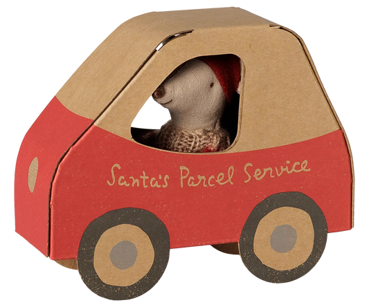 Christmas Mouse Little Brother In Car Box
