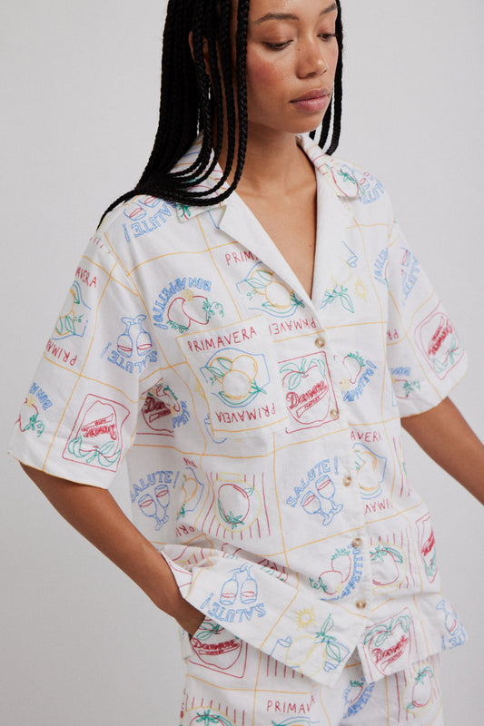 Bon Appetito Embroidered Shirt