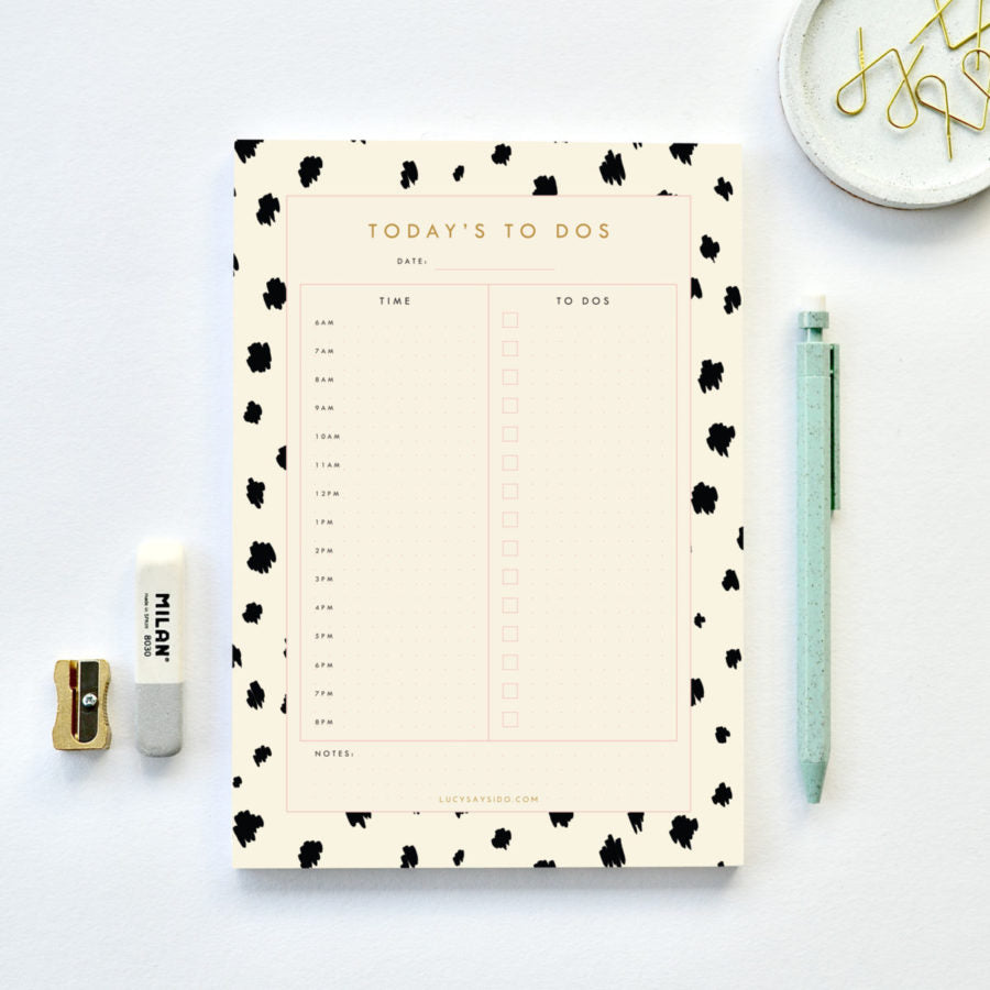 Lucy Says I Do Dalmatian A5 Daily Planner Desk Pad