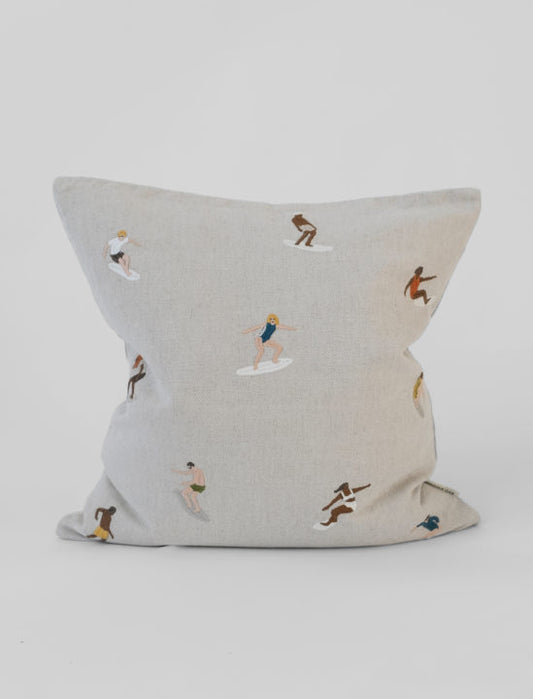 Fine Little Day Surfers Embroidered Cushion