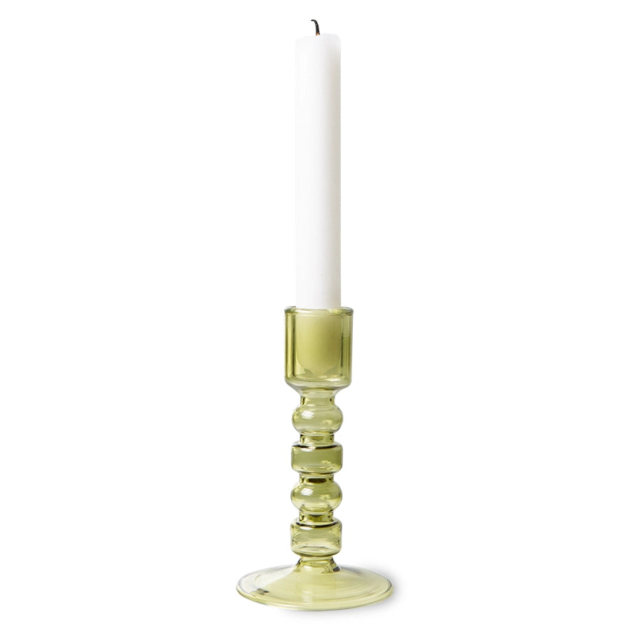 HKliving The Emeralds Glass Candle Holder