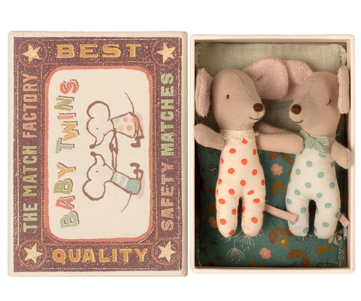 Twin Baby Mice In Matchbox