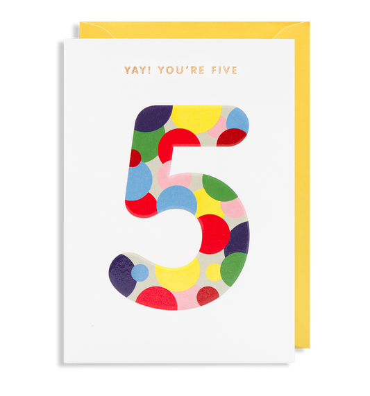 Yay You’re 5 Greeting Card