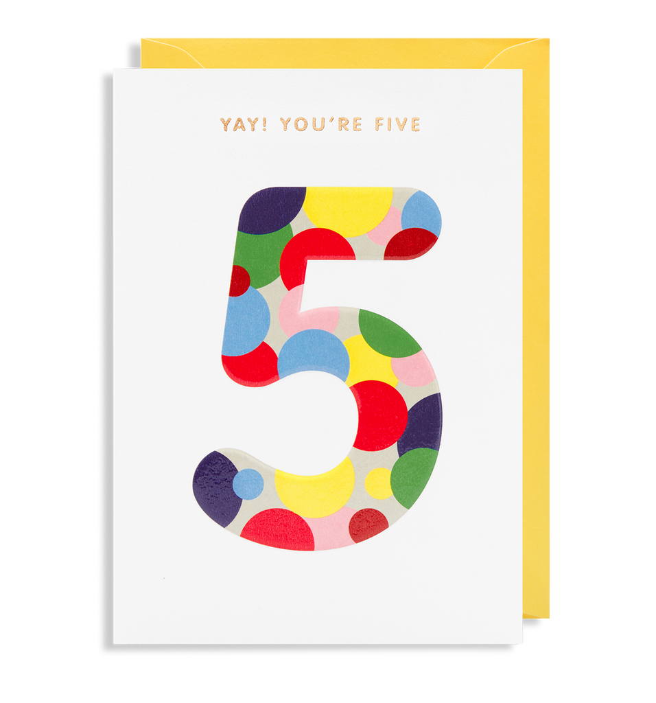 Yay You’re 5 Greeting Card