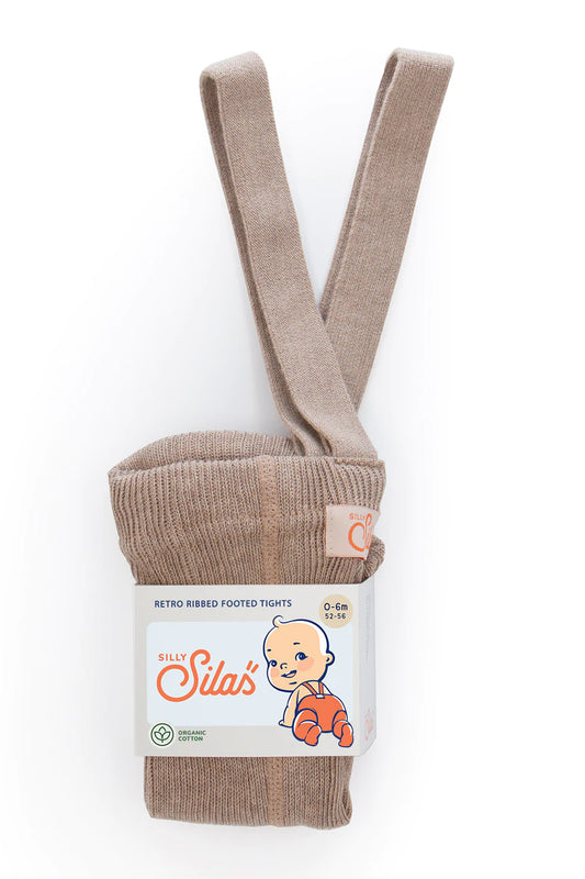 Silly Silas Footed Cotton Tights Peanut Blend