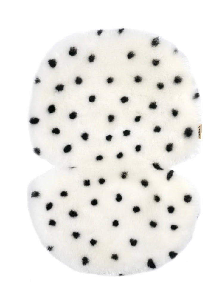 Binibamba Sheepskin Buggy Snuggler: Dalmatian Dot