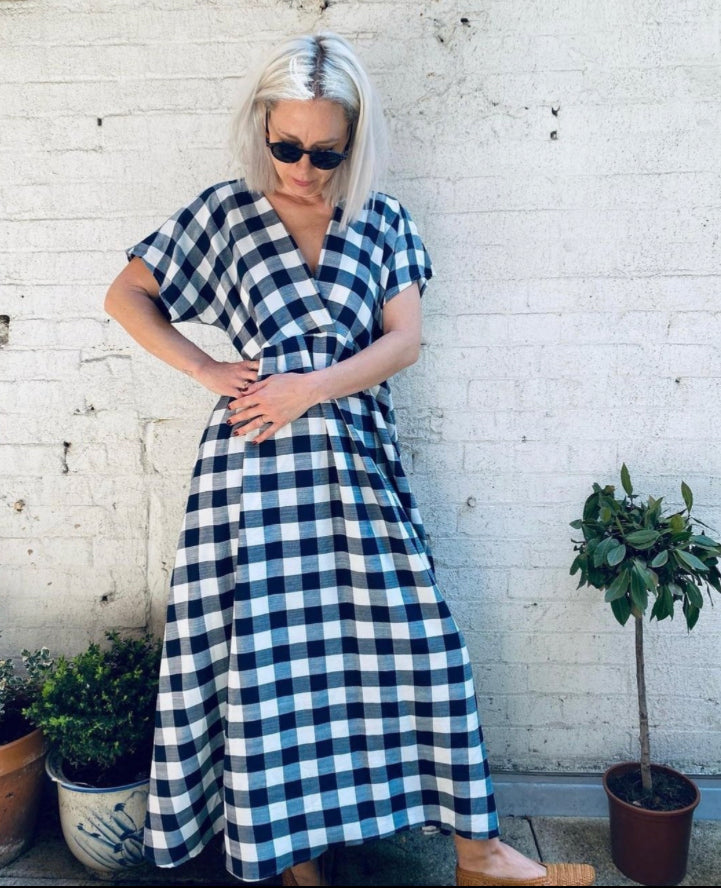 Gingham smock outlet dress