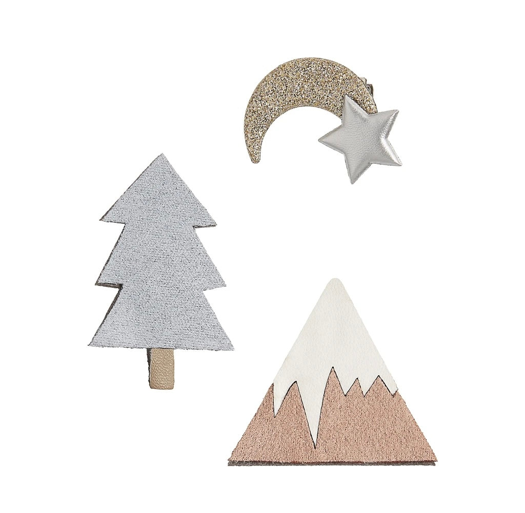 Mimi & Lula Snowy Mountain Hair Clips