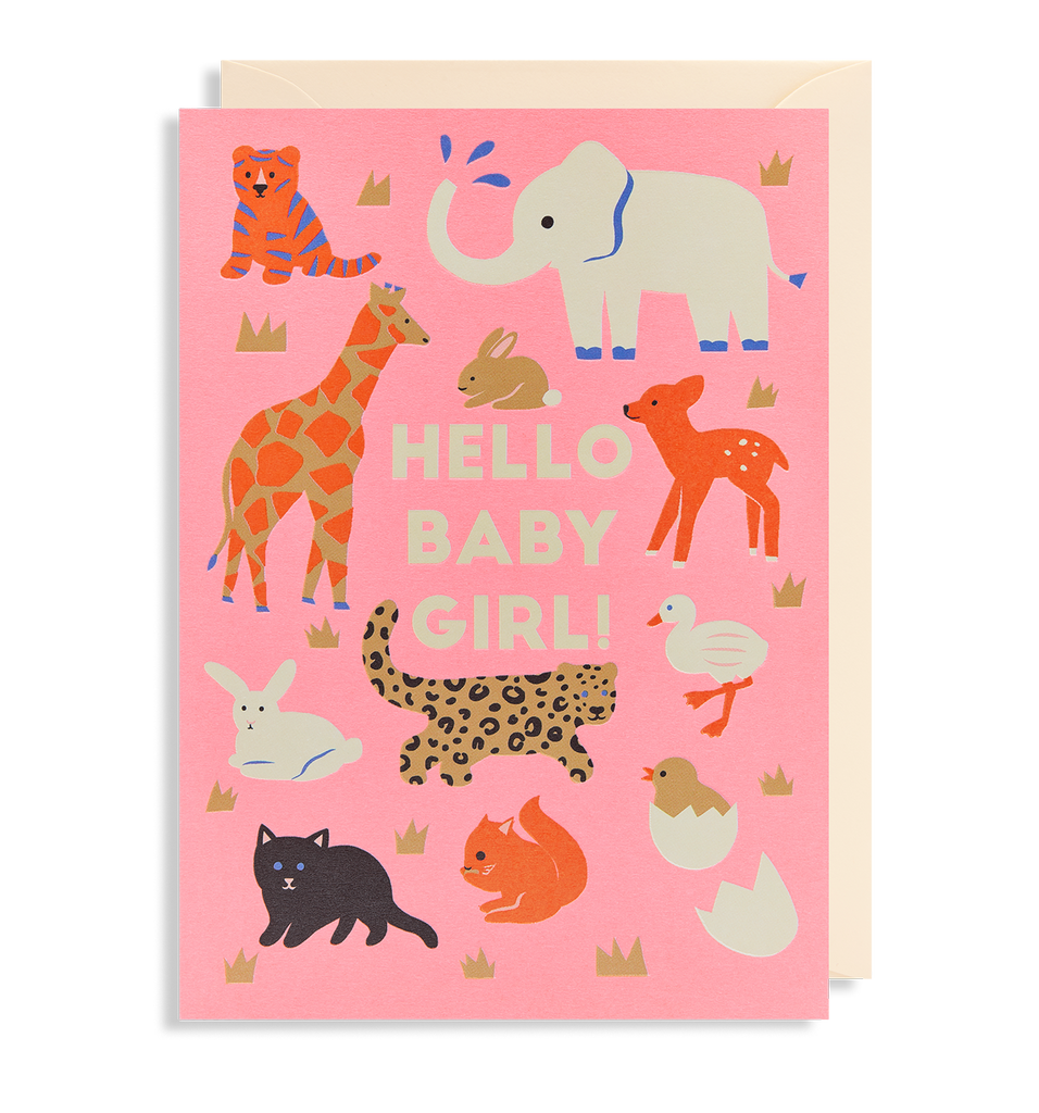 Hello Baby Girl! Greeting Card