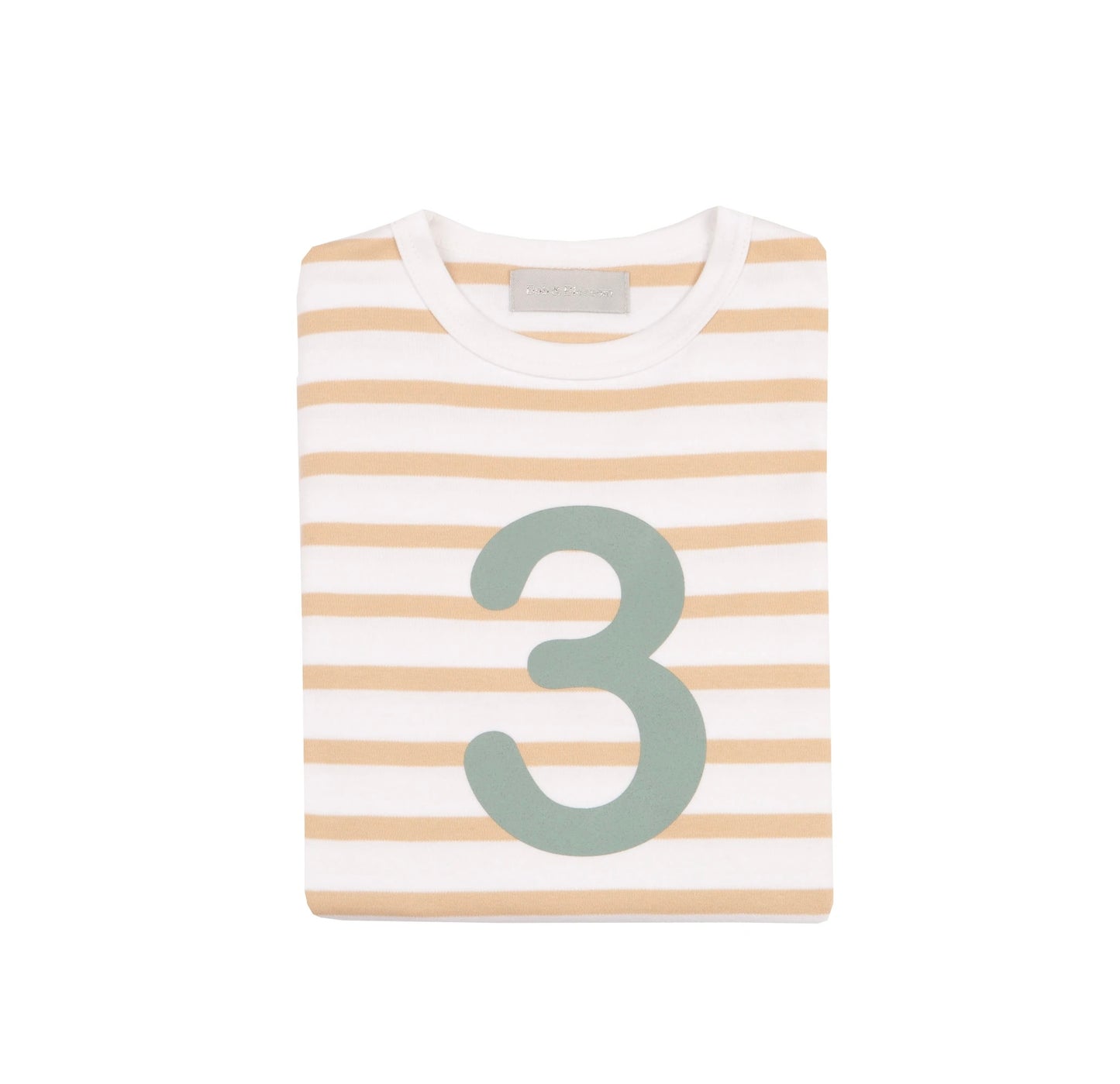 Bretton Biscuit Stripe Number Long Sleeve T-Shirt: 1 To 5