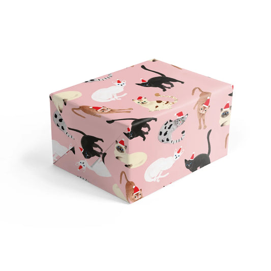 Feline Christmas Rolled Gift Wrap Pack Of 3