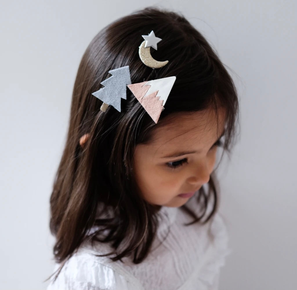 Mimi & Lula Snowy Mountain Hair Clips