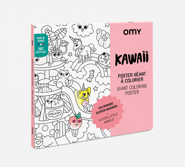 Omy Giant Colouring In Kawaii Poster